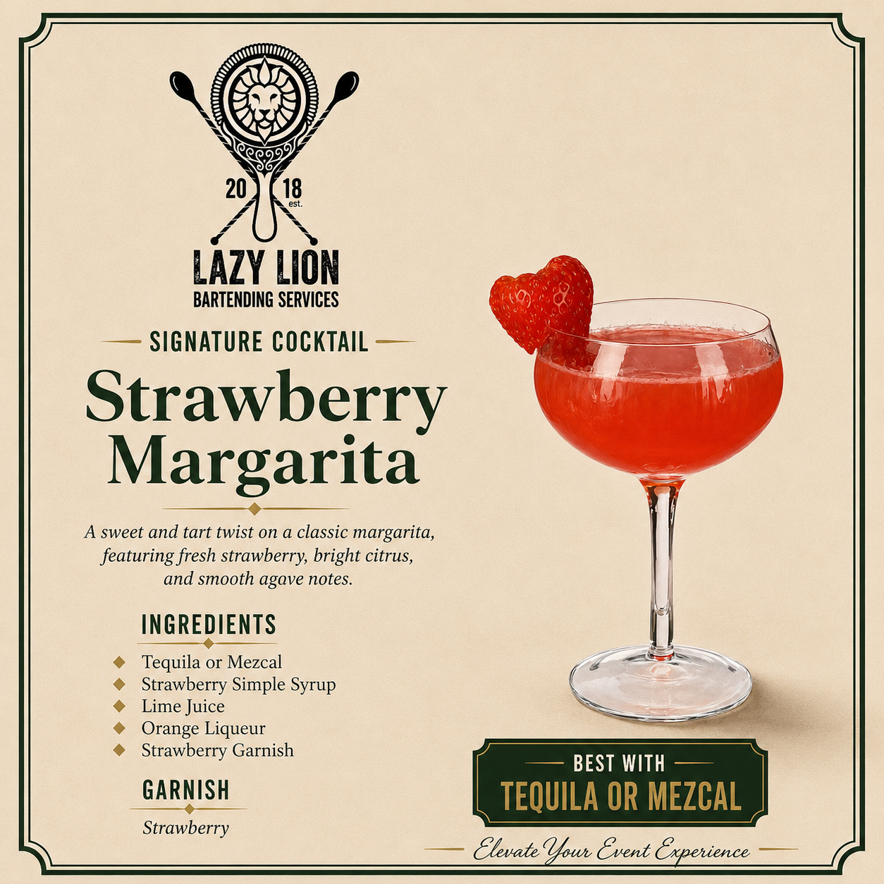Strawberry Margarita Signature Cocktail