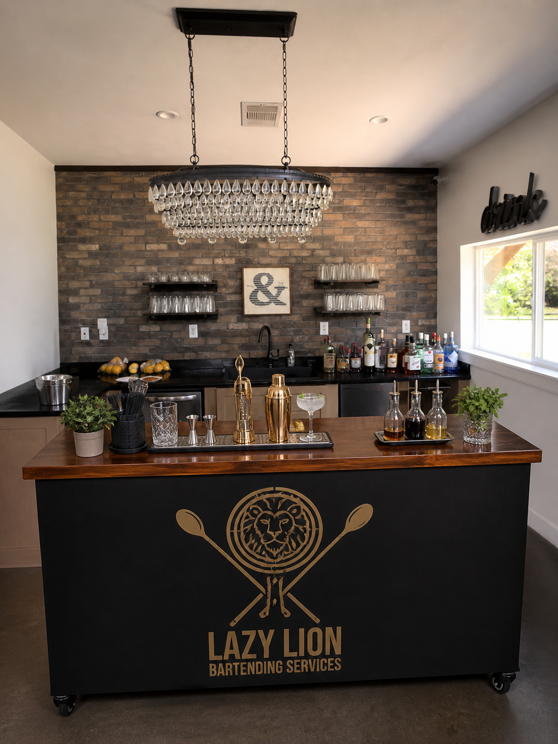 The Lazy Lion Portable Bar Setup